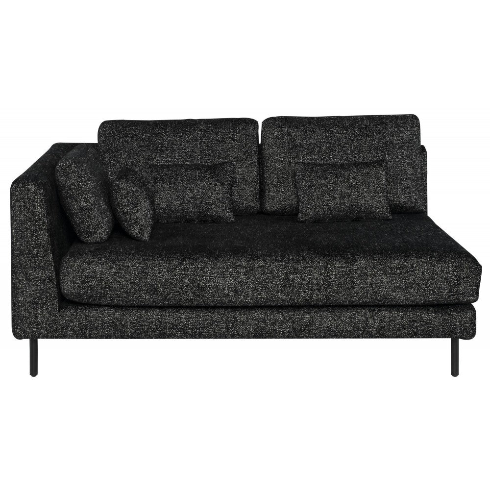 Gigi Salt & Pepper Fabric  Modular Sofa Left