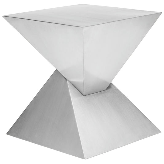 Giza Steel Silver Metal Side Table, HGSX365