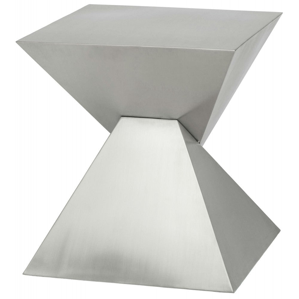 Giza Steel Silver Metal Side Table, HGSX365