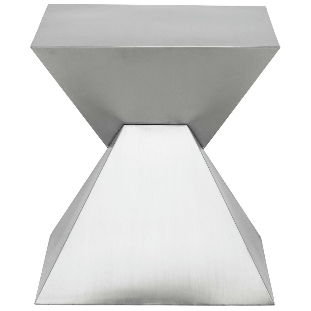 Giza Steel Silver Metal Side Table, HGSX365