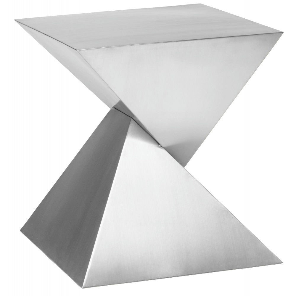 Giza Steel Silver Metal Side Table, HGSX365