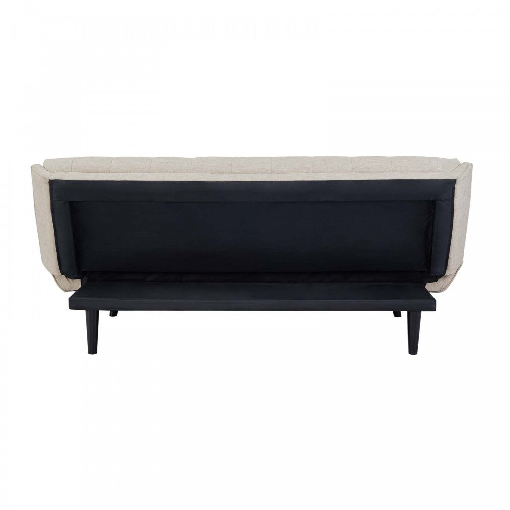Glance Tufted Convertible Fabric Sofa Bed, White, EEI-3093-BEI