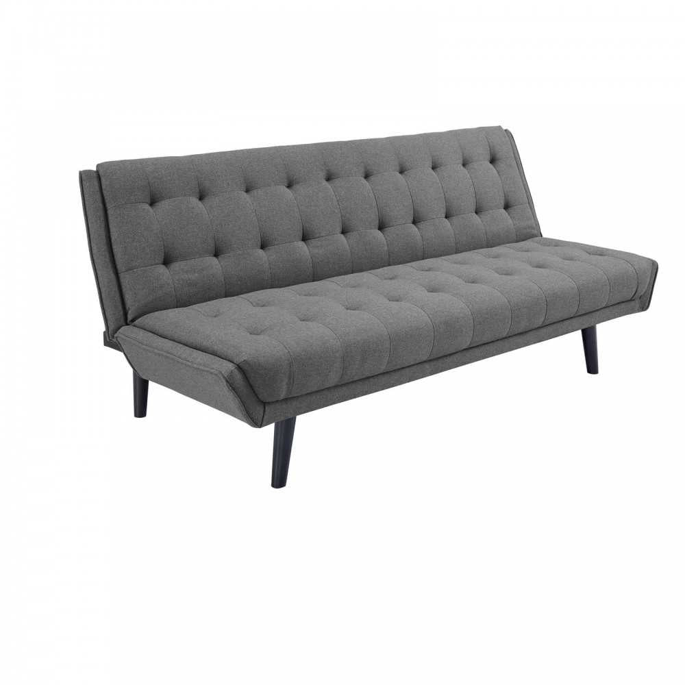 Glance Tufted Convertible Fabric Sofa Bed, White, EEI-3093-GRY