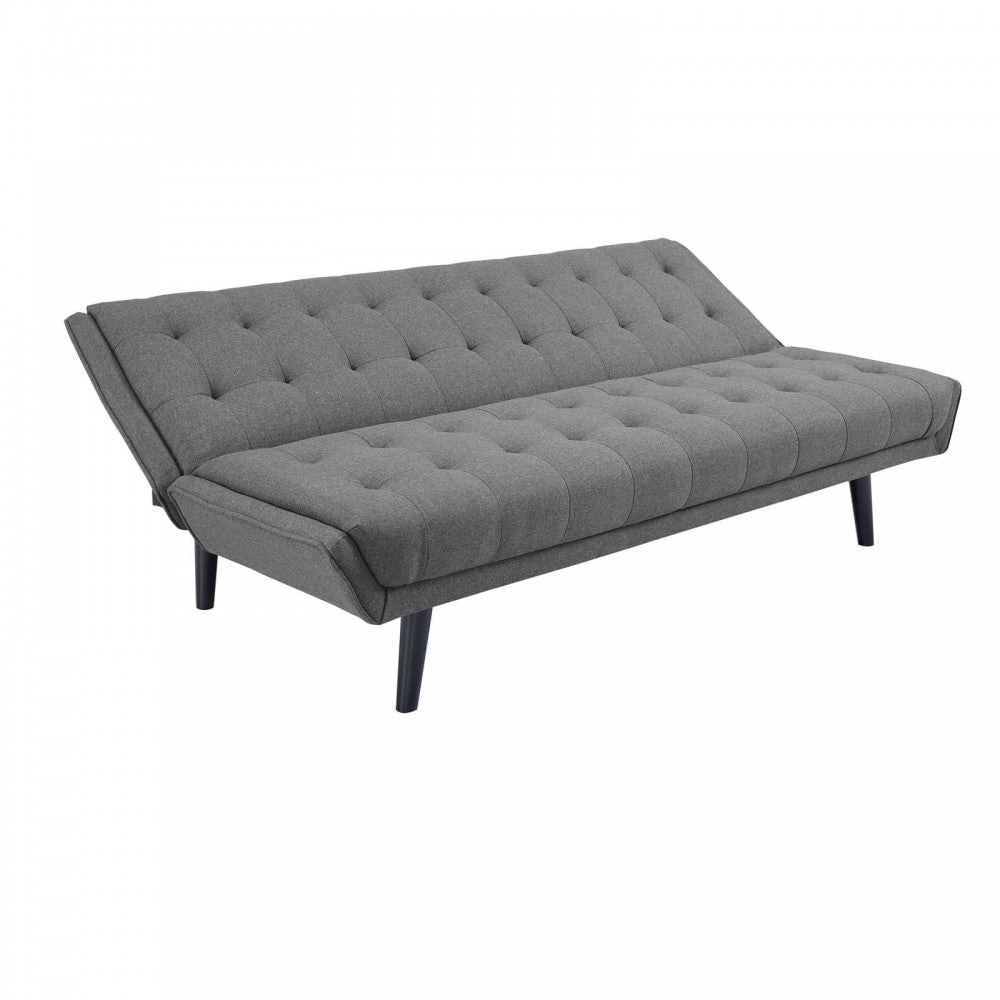 Glance Tufted Convertible Fabric Sofa Bed, White, EEI-3093-GRY