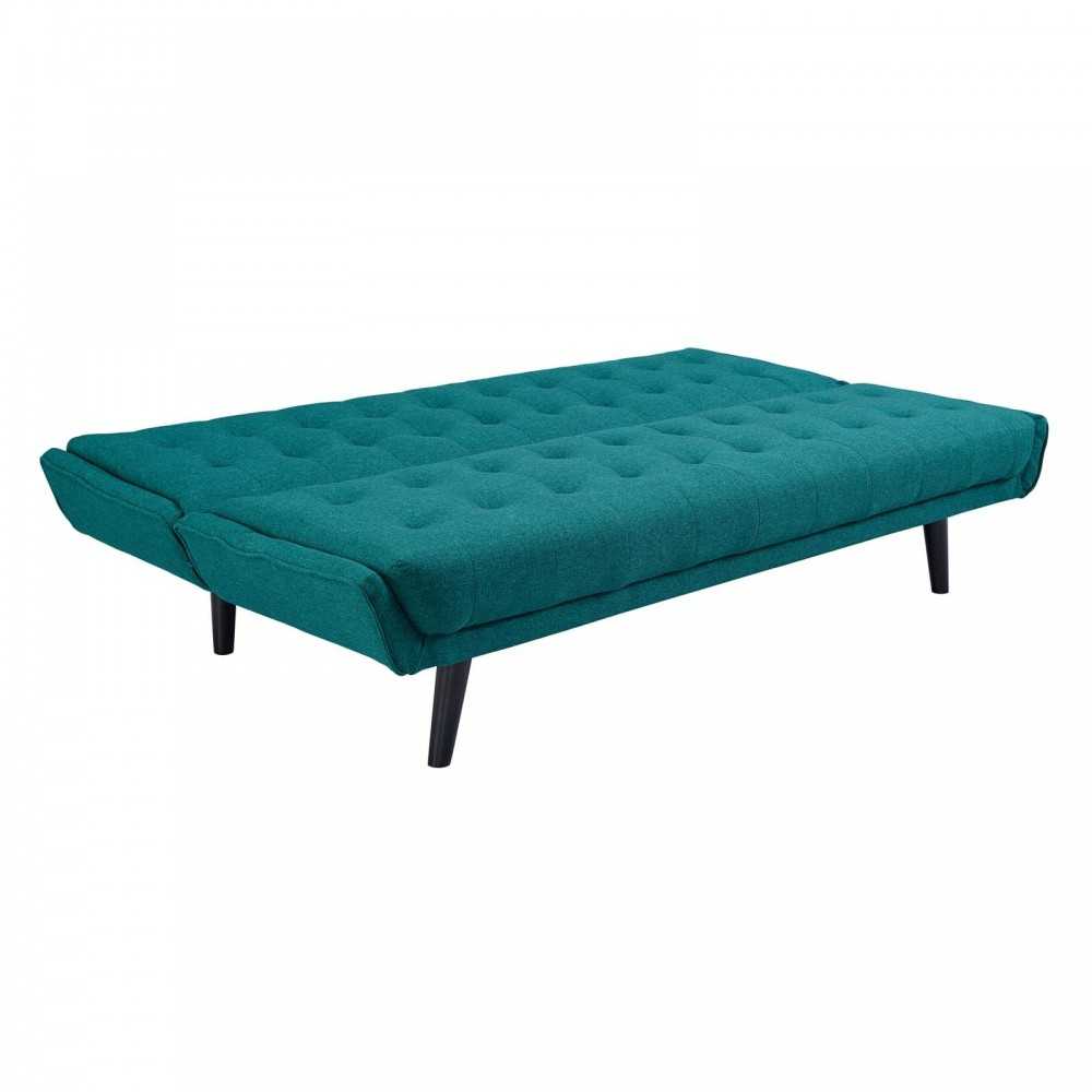 Glance Tufted Convertible Fabric Sofa Bed, White, EEI-3093-TEA