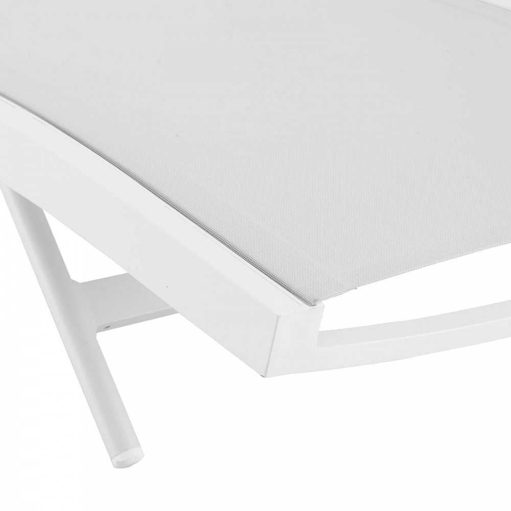 Glimpse Outdoor Patio Mesh Chaise Lounge Set of 4, White White