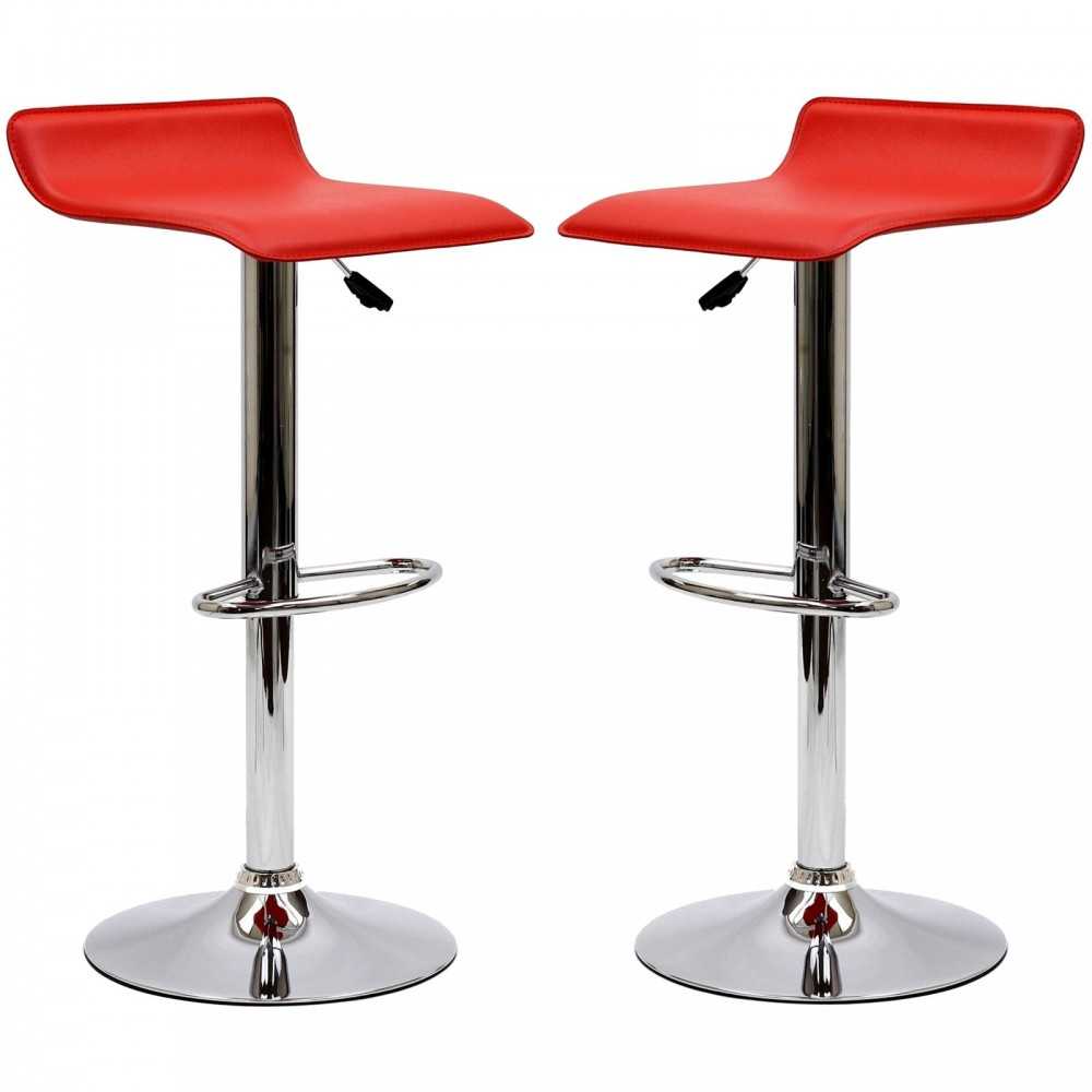 Gloria Bar Stool Set of 2, Red