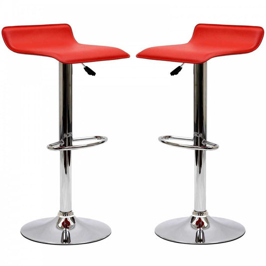 Gloria Bar Stool Set of 2, Red