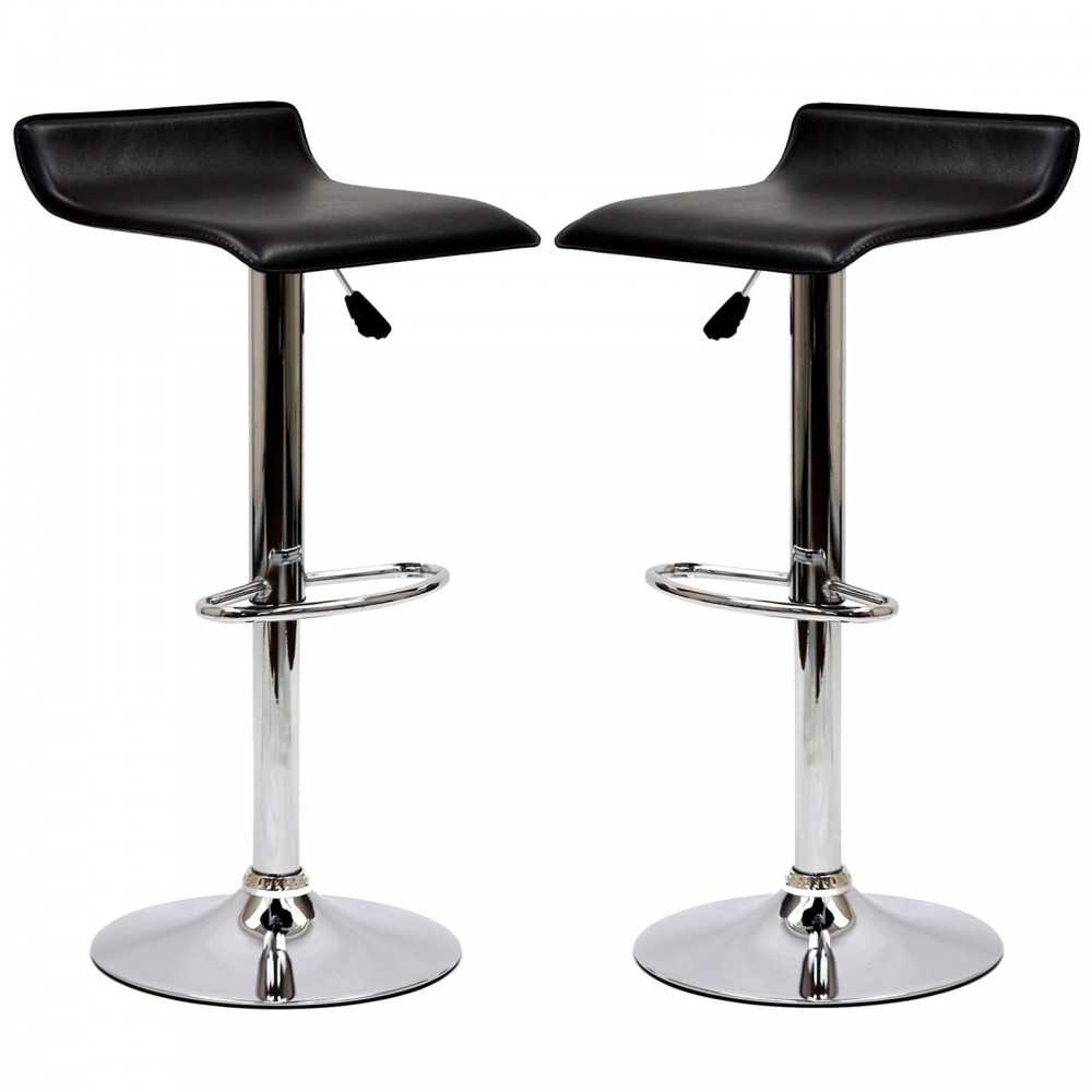 Gloria Bar Stool Set of 2, Black