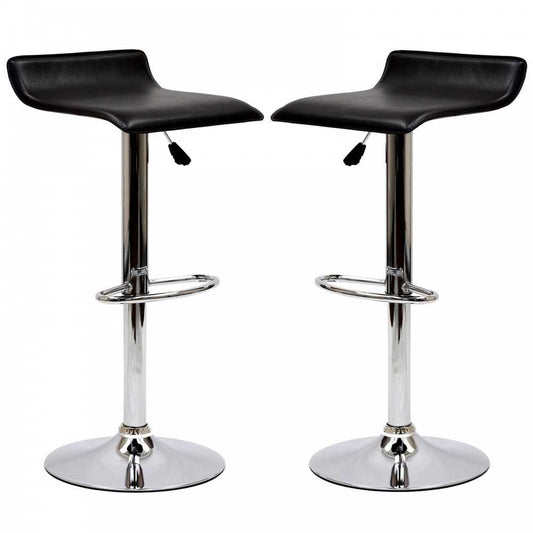 Gloria Bar Stool Set of 2, Black