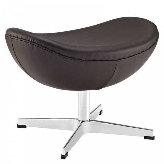 Glove Leather Ottoman, Brown