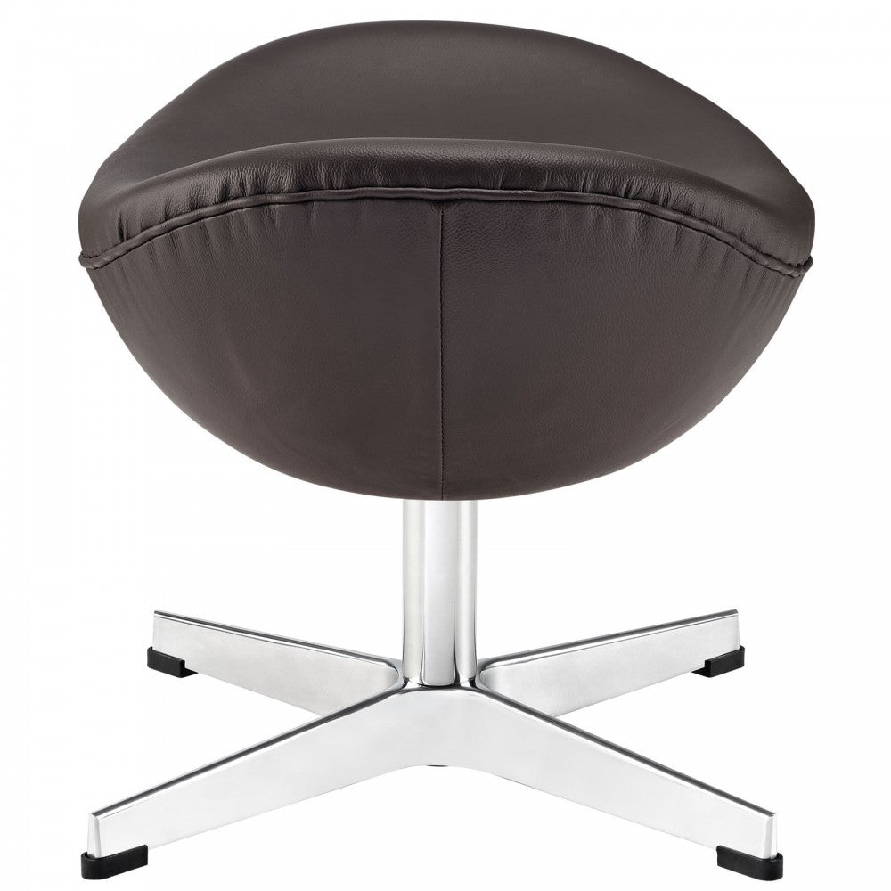 Glove Leather Ottoman, Brown