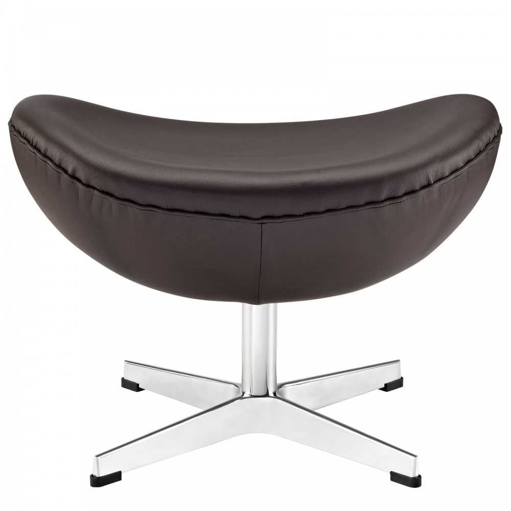 Glove Leather Ottoman, Brown