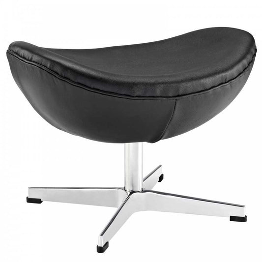 Glove Leather Ottoman, Black
