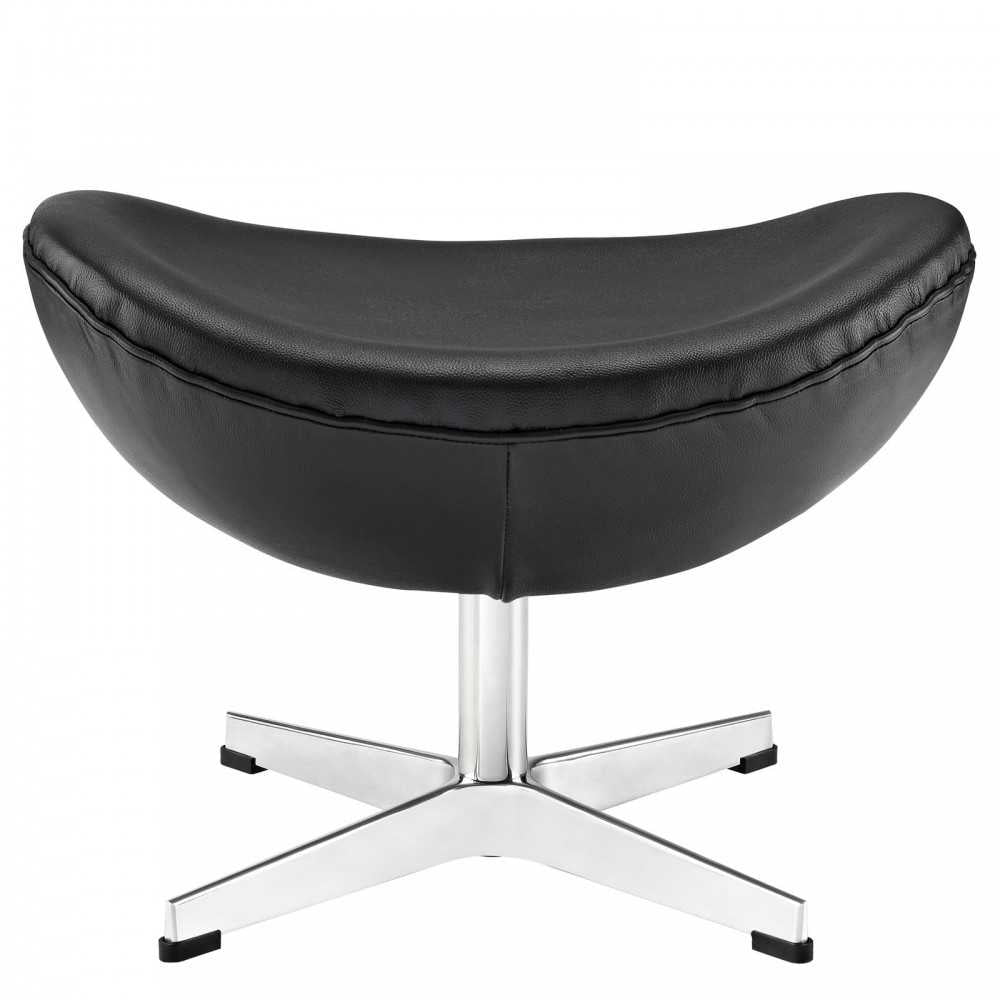 Glove Leather Ottoman, Black
