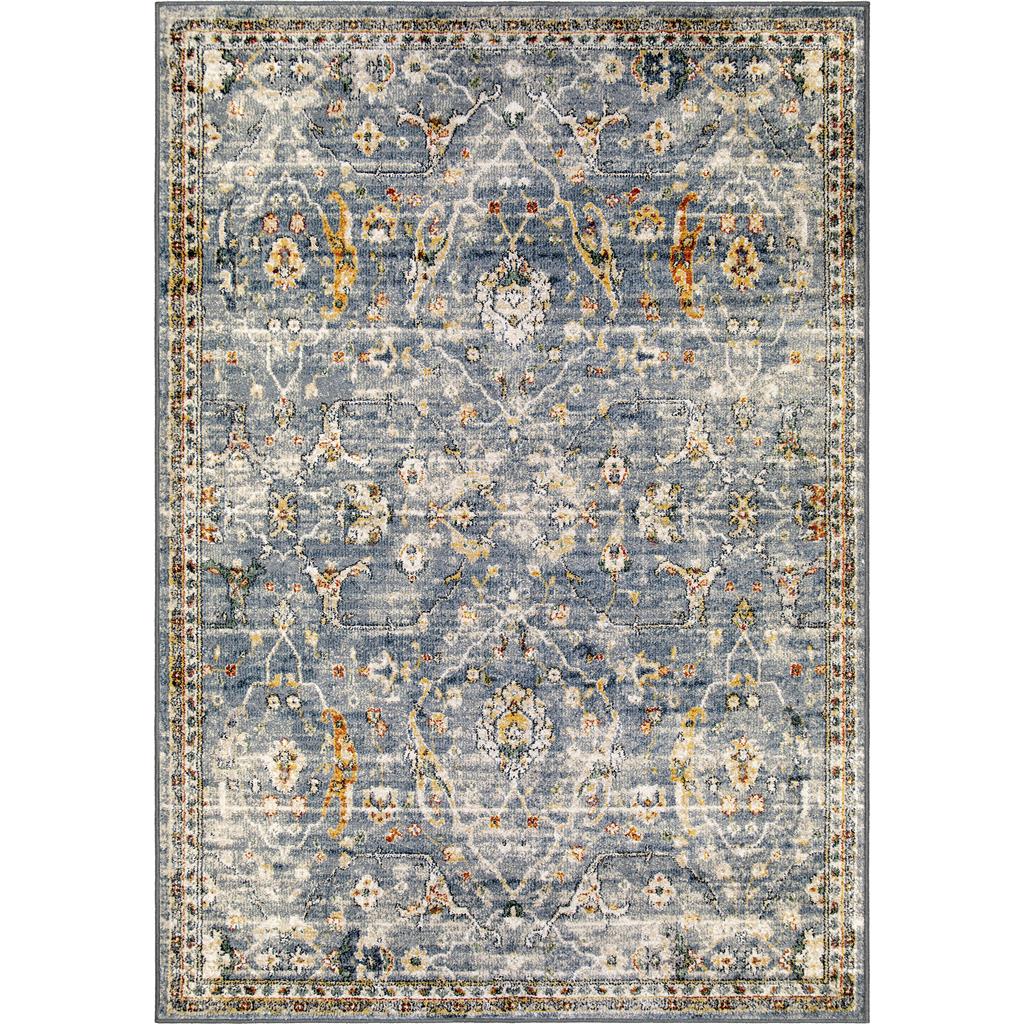 Palmetto Living Ankara Field Distressed Blue (6'7" X 9'6")