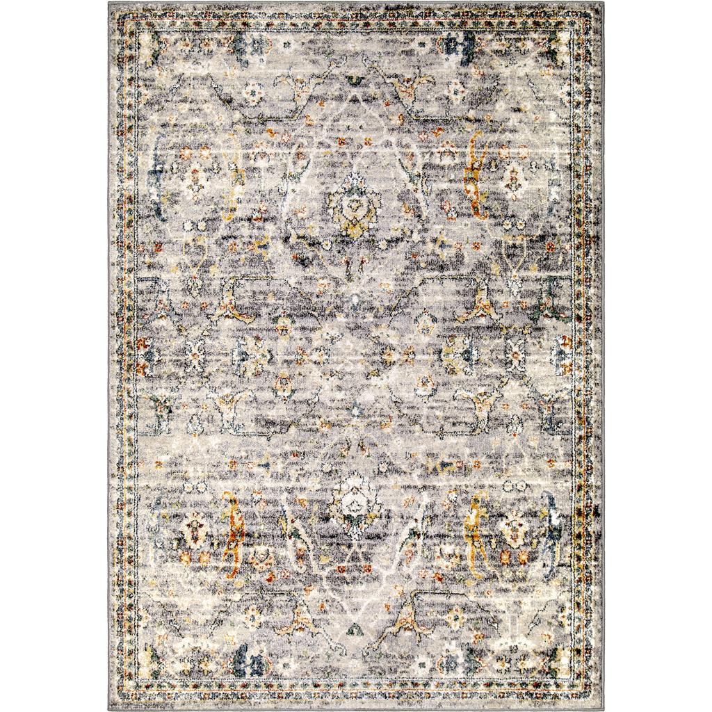 Palmetto Living Ankara Field Distressed Grey (6'7" X 9'6")