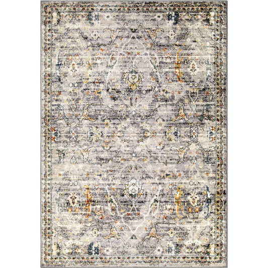 Palmetto Living Ankara Field Distressed Grey (6'7" X 9'6")