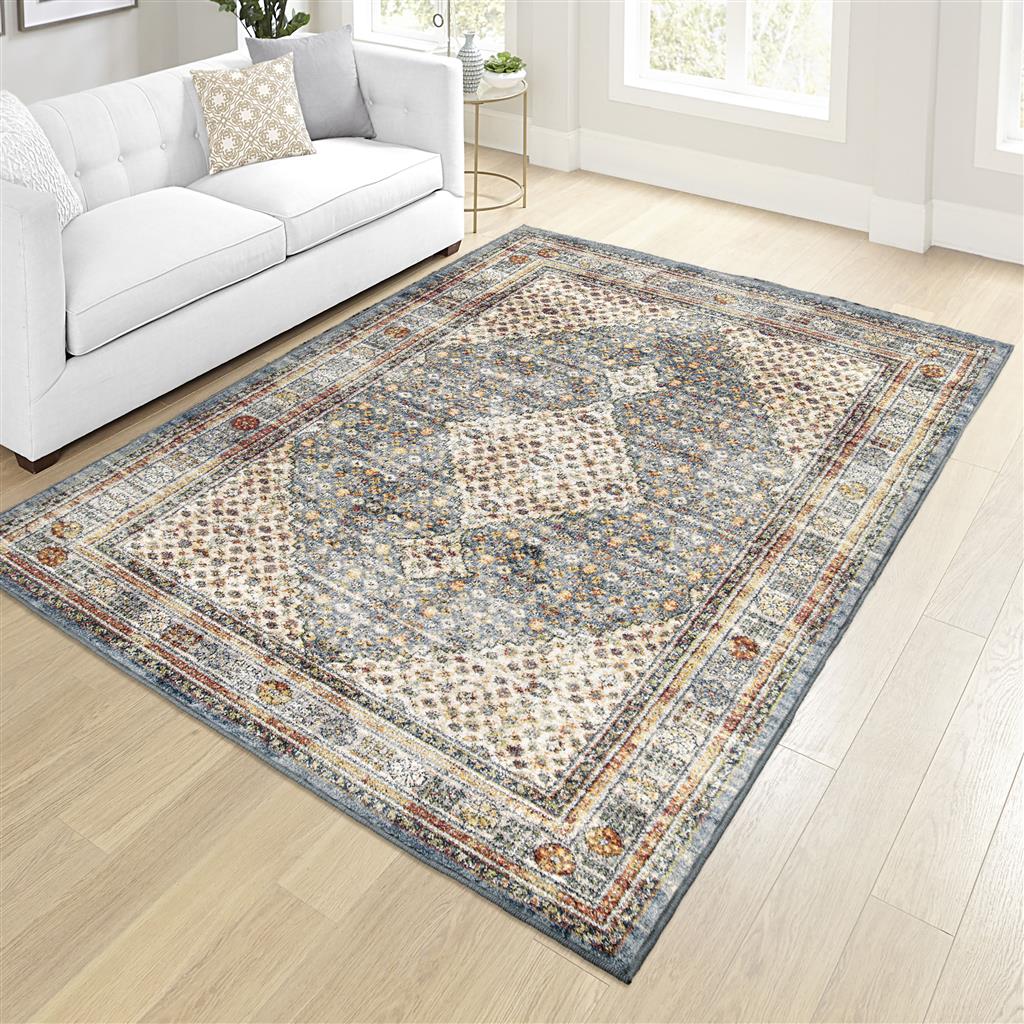Palmetto Living Excalibur Distressed Blue (6'7" X 9'6")