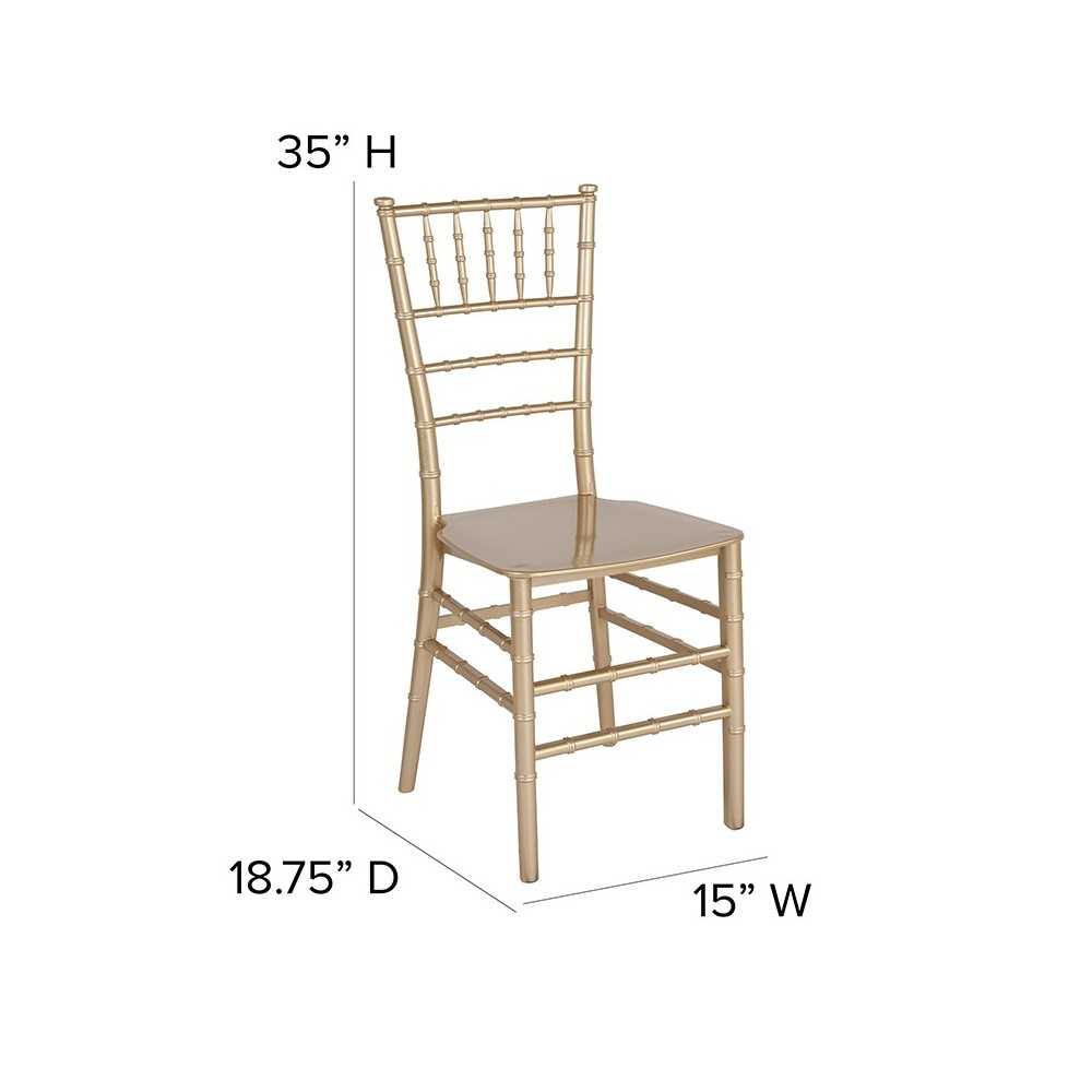 Gold Resin Stacking Chiavari Chair