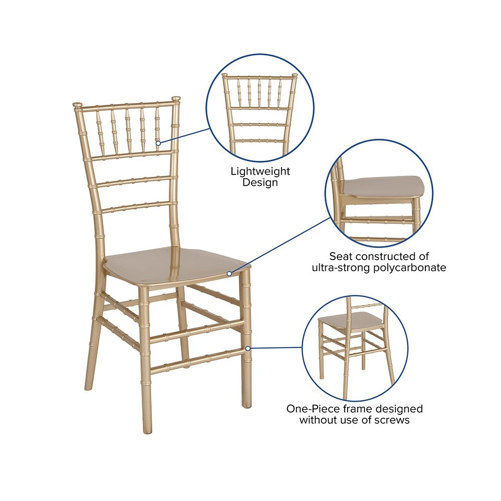 Gold Resin Stacking Chiavari Chair