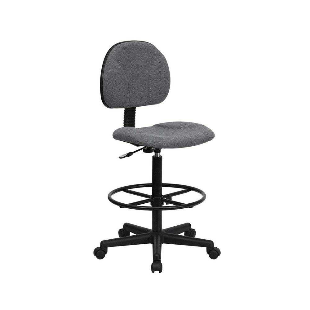 Gray Fabric Drafting Chair (Cylinders: 22.5''-27''H or 26''-30.5''H)
