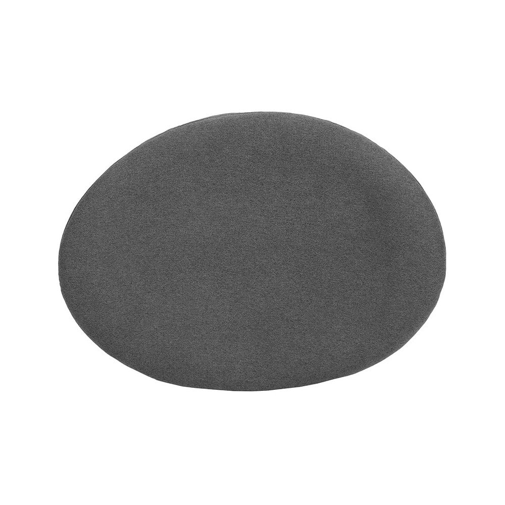 Gray Fabric Saddle Wing Ottoman