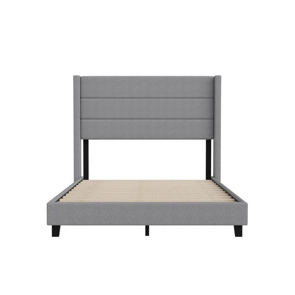 Gray Full Platform Bed