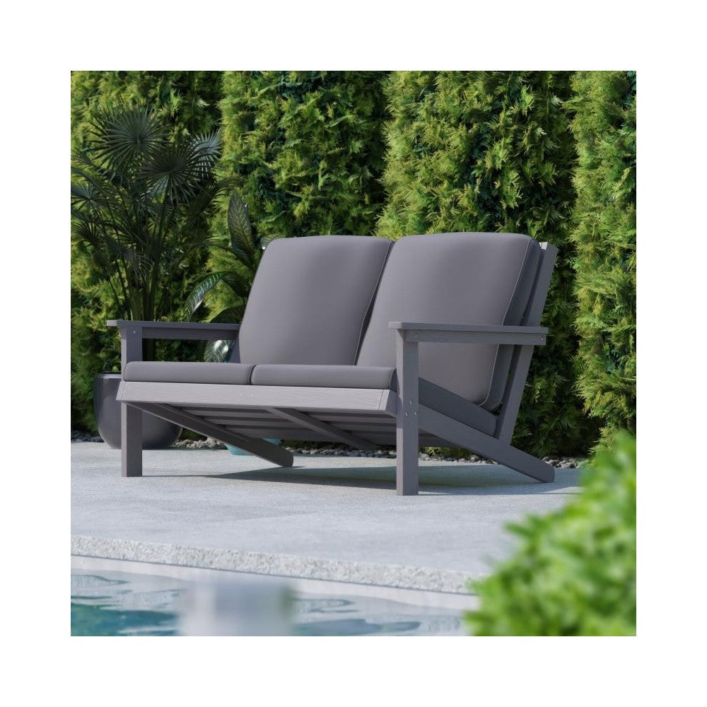 Gray/Gray Loveseat-Cushions