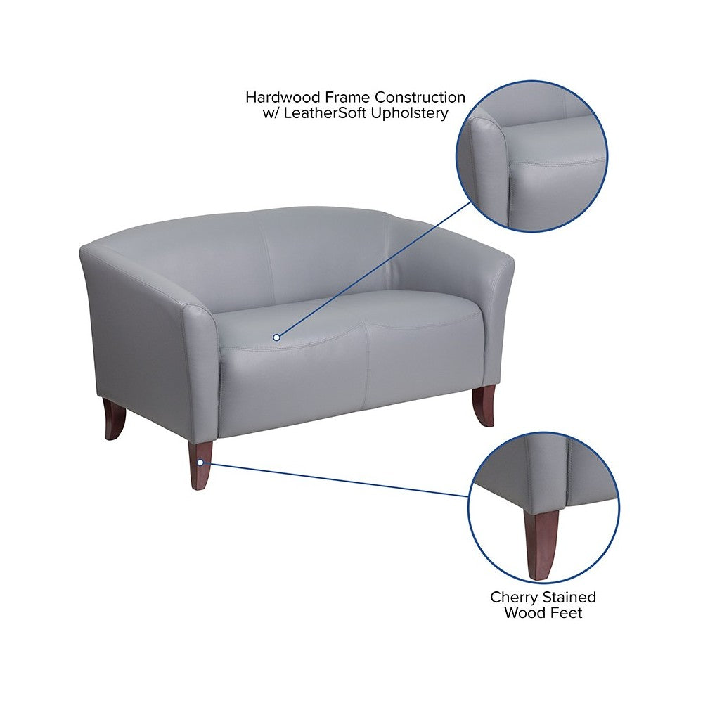 Gray LeatherSoft Loveseat