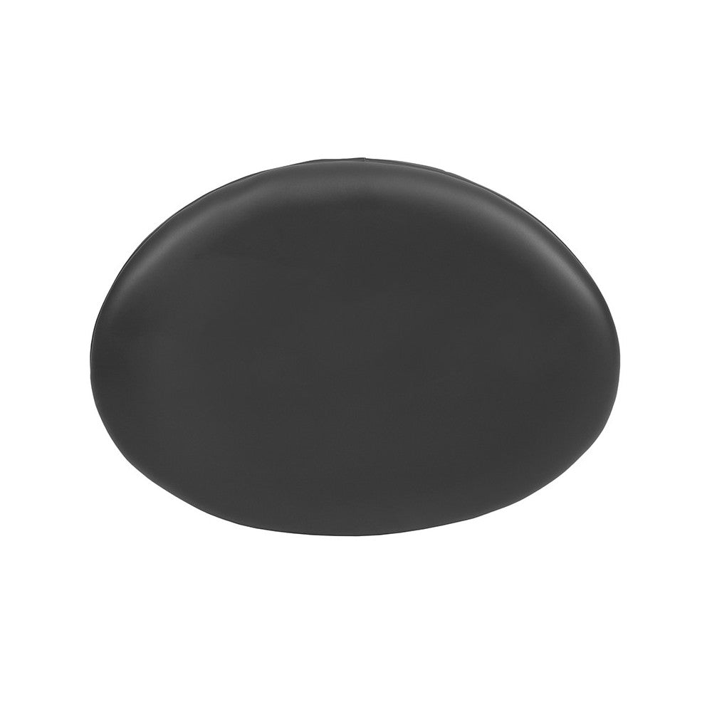 Gray LeatherSoft Saddle Wing Ottoman