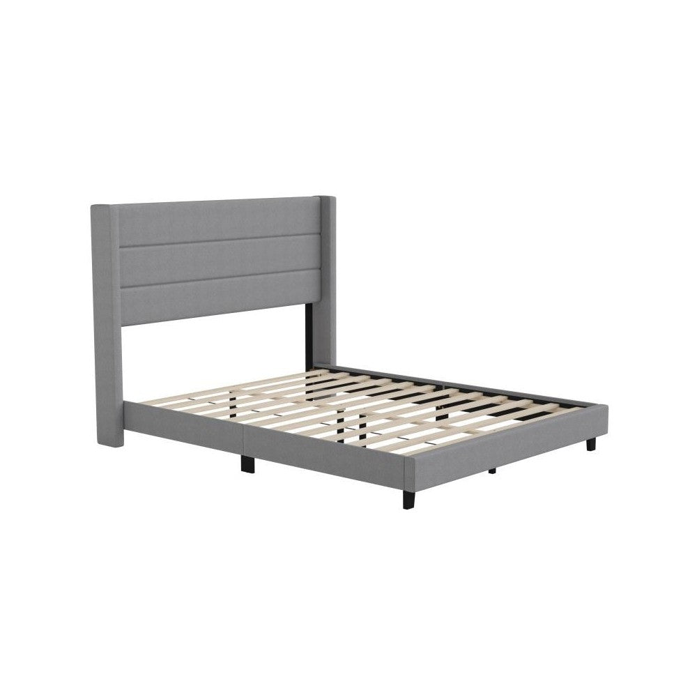 Gray Queen Platform Bed