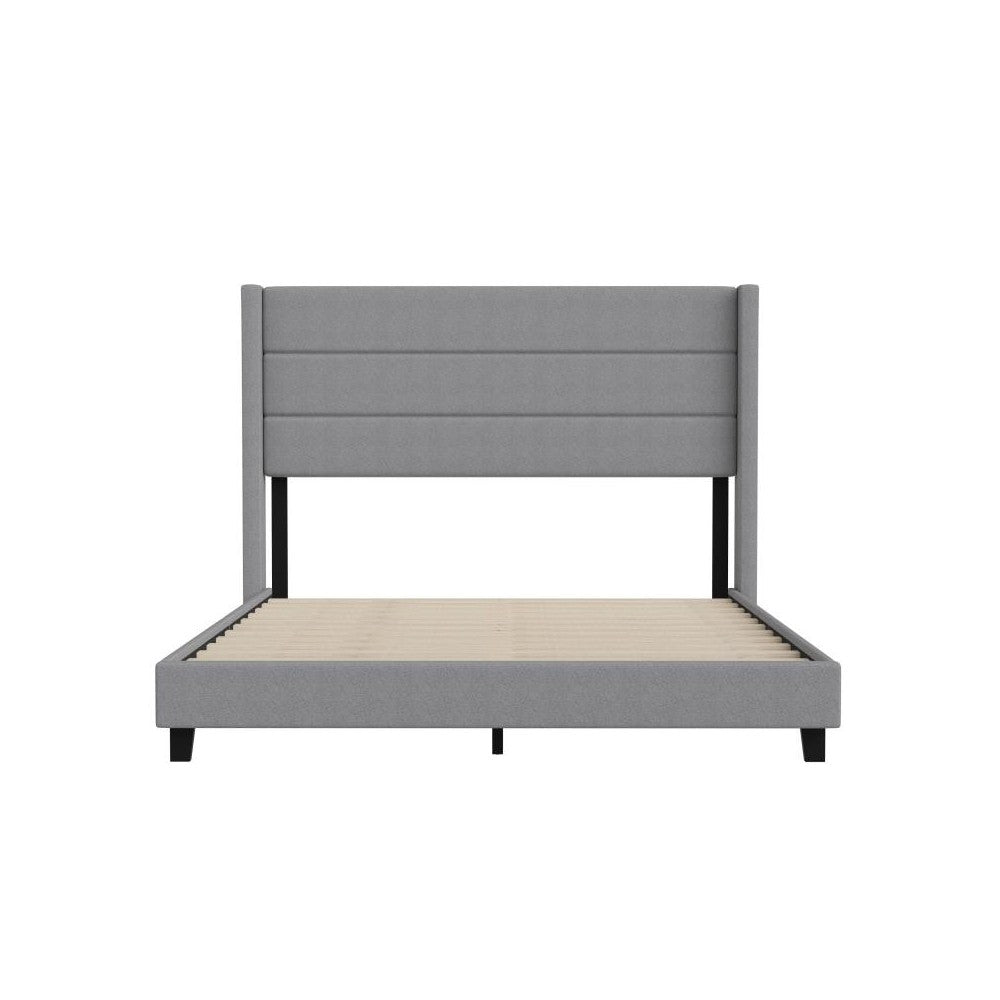 Gray Queen Platform Bed