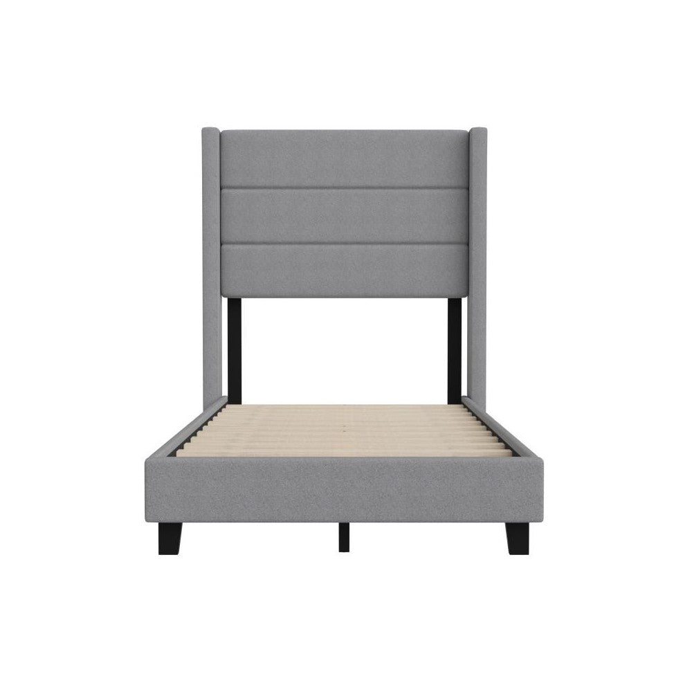 Gray Twin Platform Bed