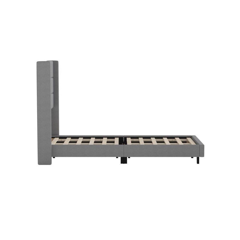 Gray Twin Platform Bed