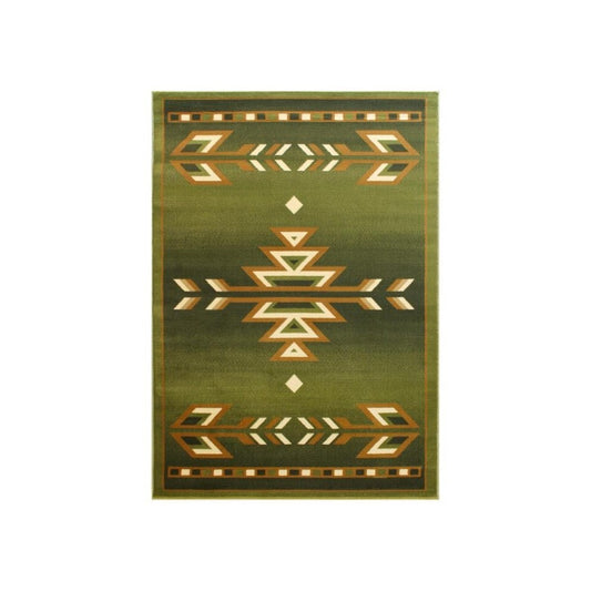Green 5x7 Southwest Area Rug