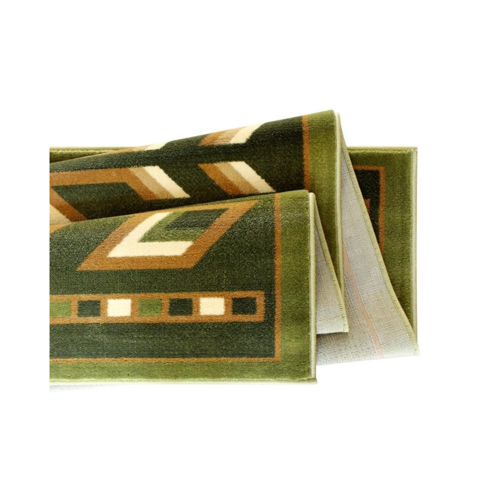 Green 5x7 Southwest Area Rug