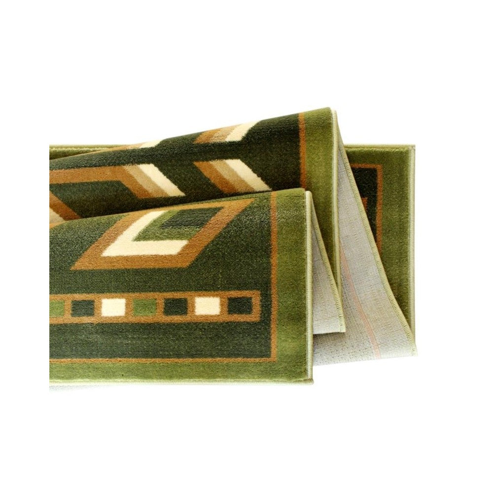 Green 6x9 Southwest Area Rug