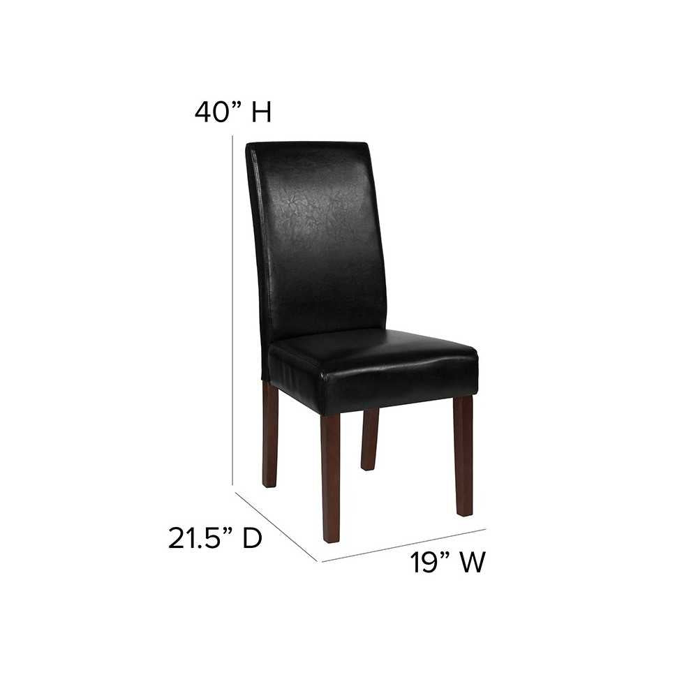 Greenwich Series Black LeatherSoft Parsons Chair