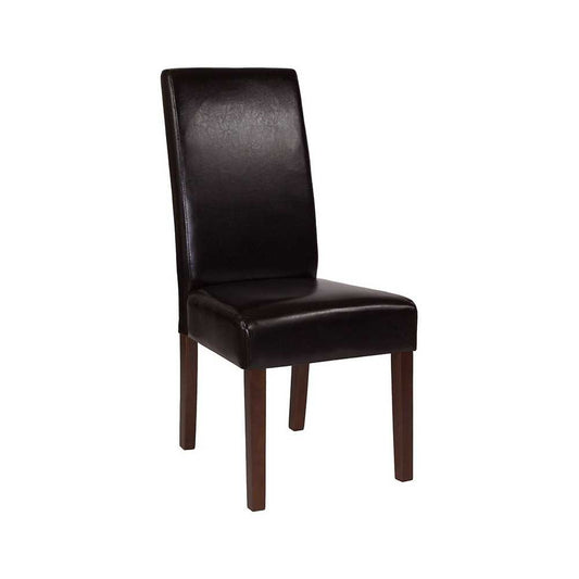Greenwich Series Brown LeatherSoft Parsons Chair