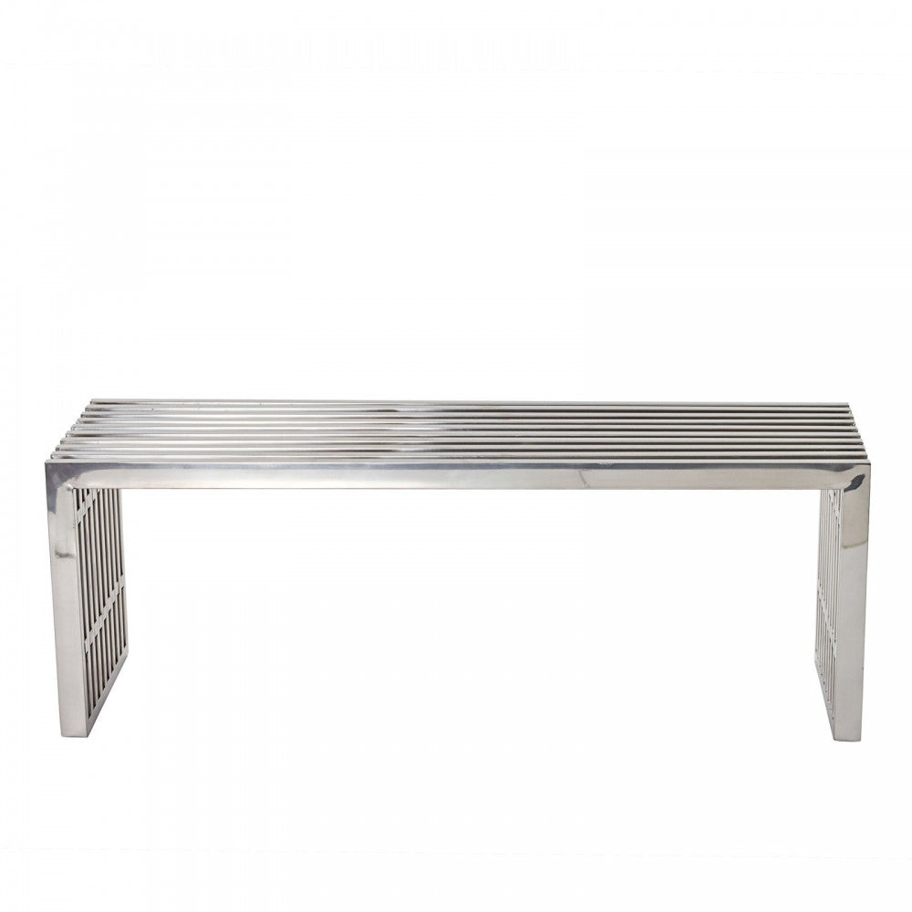 Gridiron Medium Stainless Steel Bench, Silver