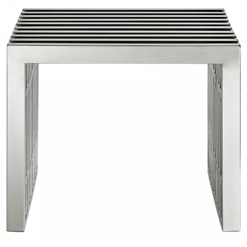 Gridiron Small Stainless Steel Bench, Silver