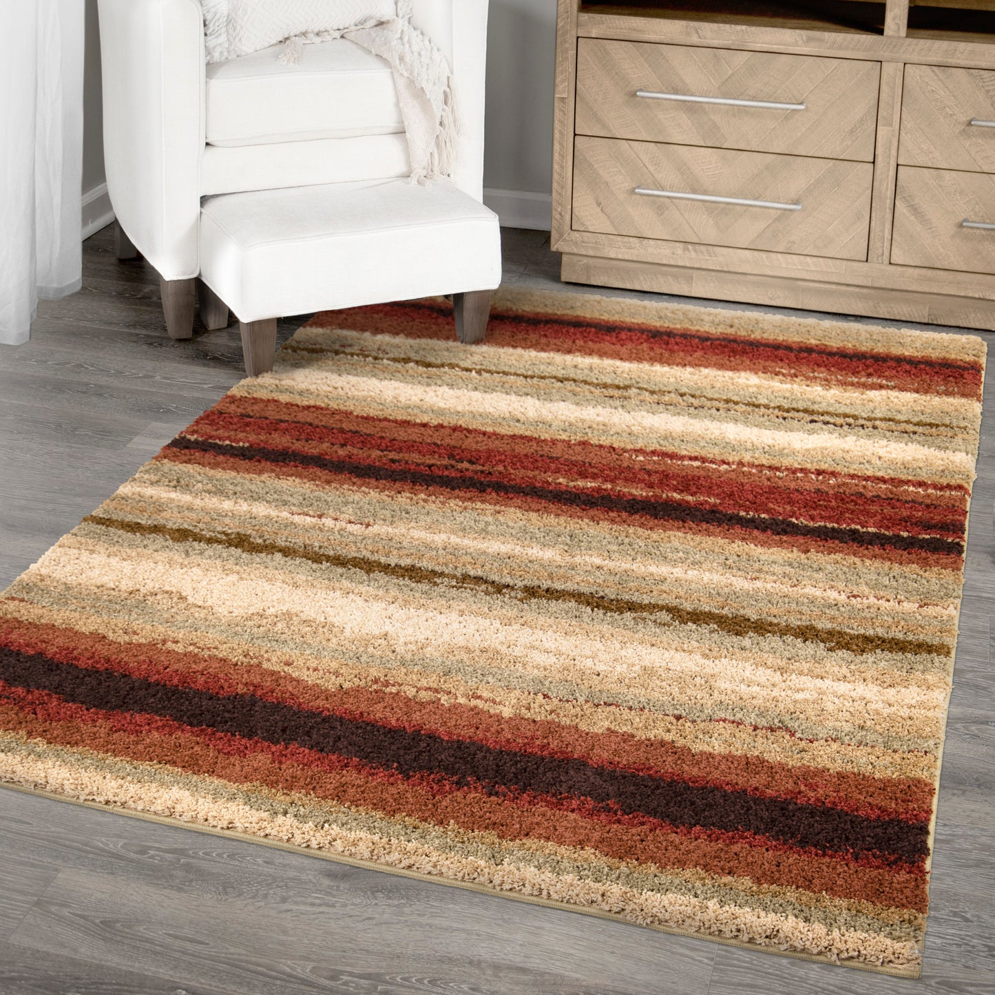 Orian Impressions Shag Sundown Red 63"X90"