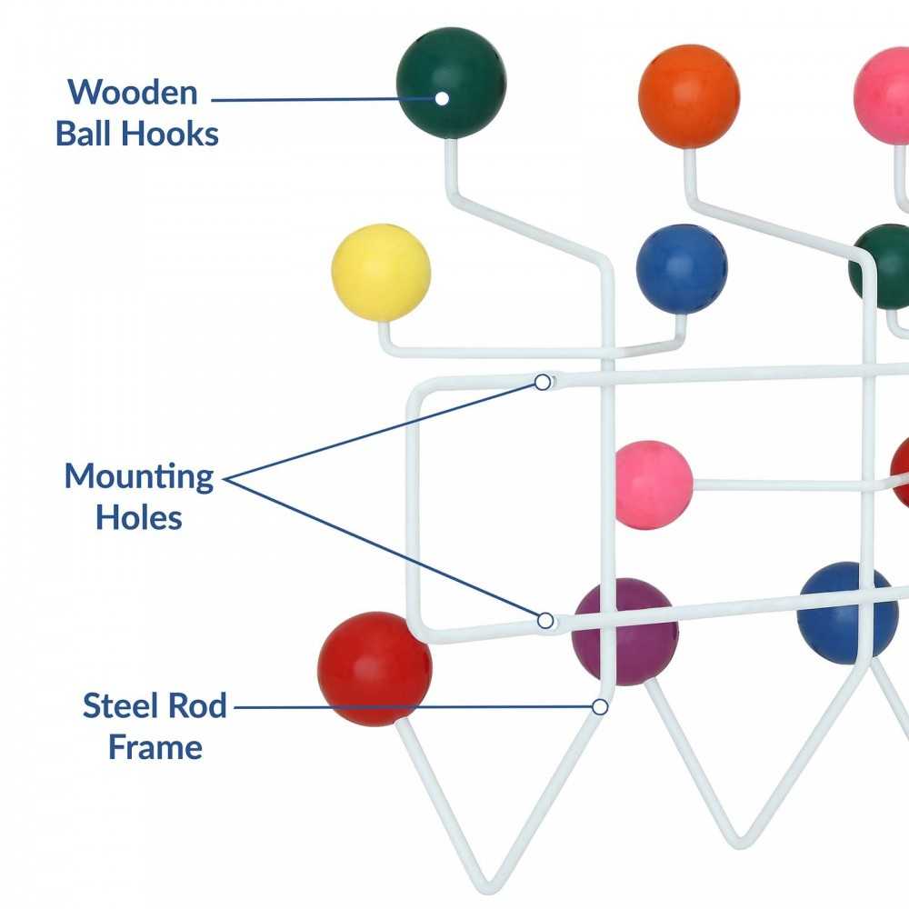 Gumball Coat Rack, Multicolored