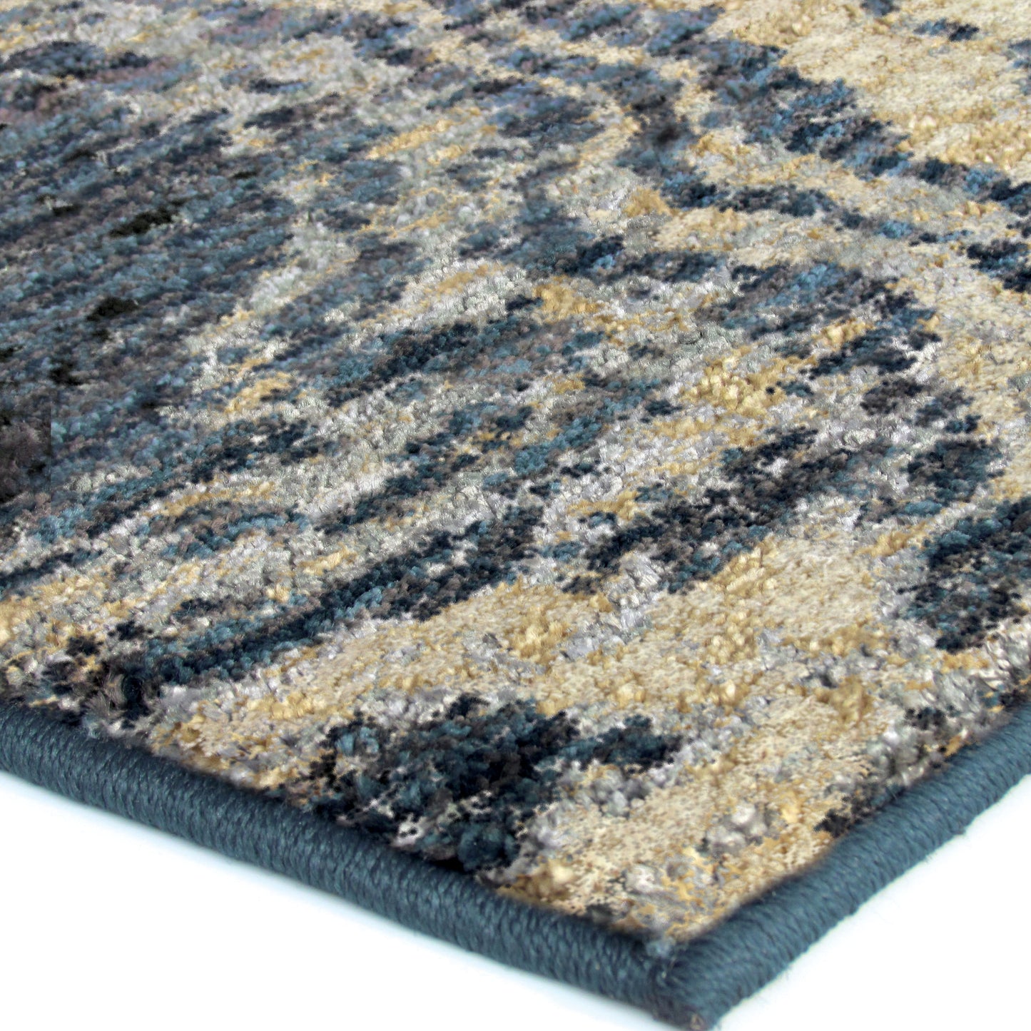 Orian American Heritage Impressionist Stone Indigo 90"X114"