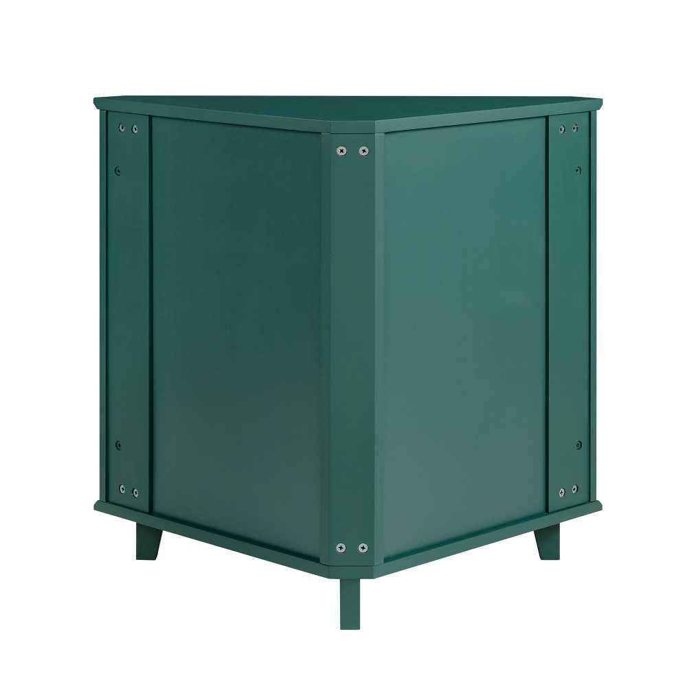 Gwen Fretwork Corner Accent Cabinet - Dark Teal