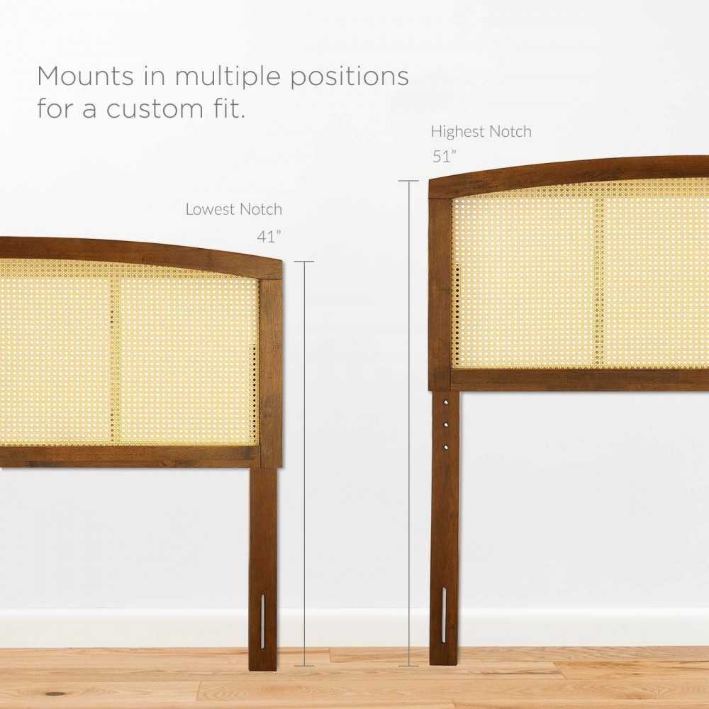 Halcyon Cane King Headboard, Walnut