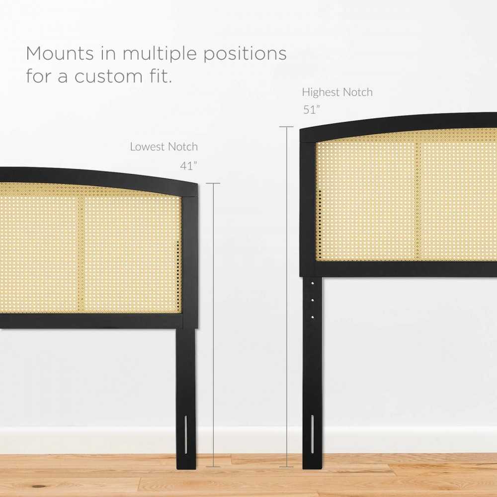 Halcyon Cane King Headboard, Black