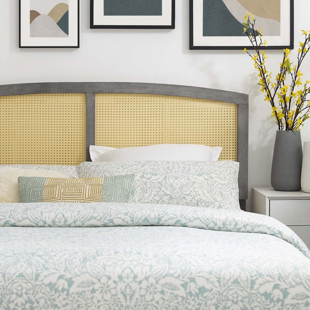 Halcyon Cane Queen Headboard, Gray