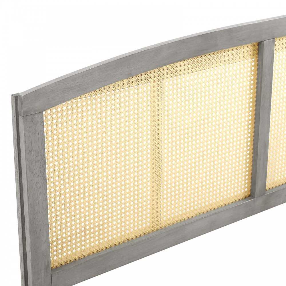 Halcyon Cane Queen Headboard, Gray